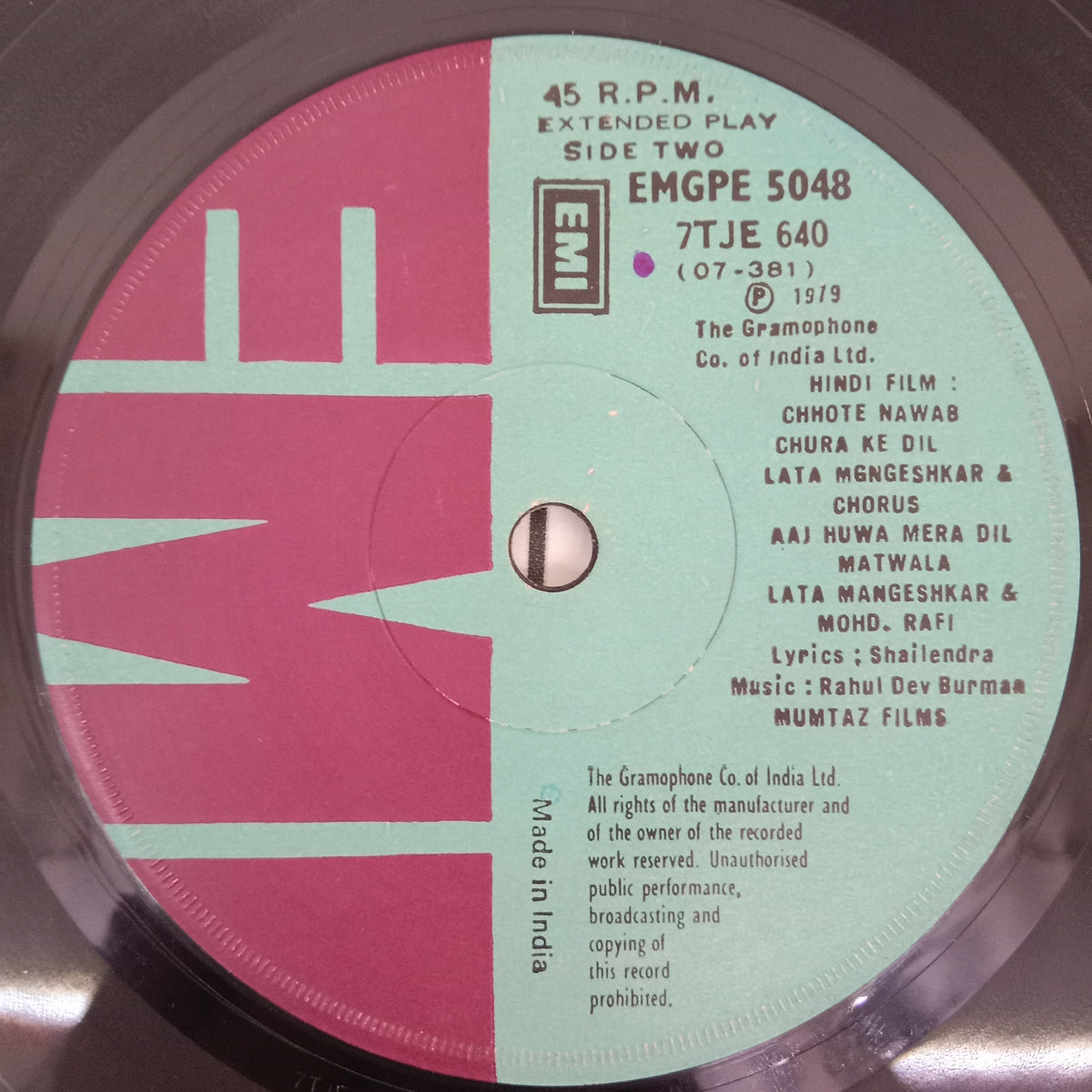 R.D.Burman - Chhote Nawab (45-RPM)