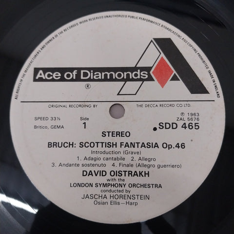 Max Bruch, Paul Hindemith, David Oistrach, London Symphony Orchestra, Jascha Horenstein - Scottish Fantasia / Violin Concerto (Vinyl)