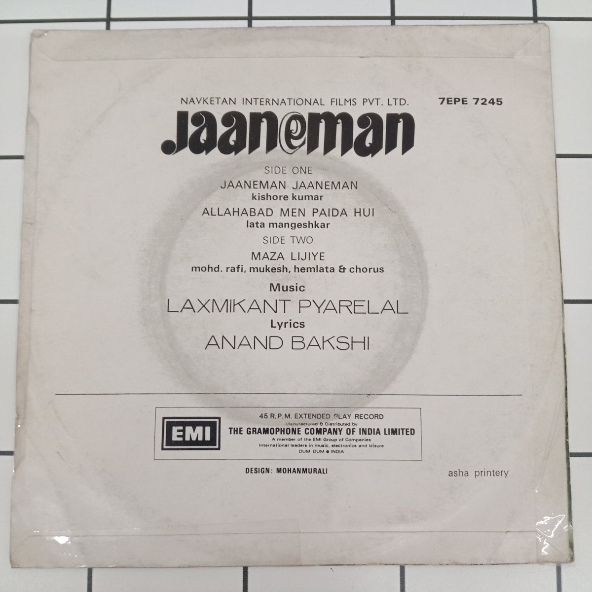 Laxmikant Pyarelal - Jaaneman (45-RPM)