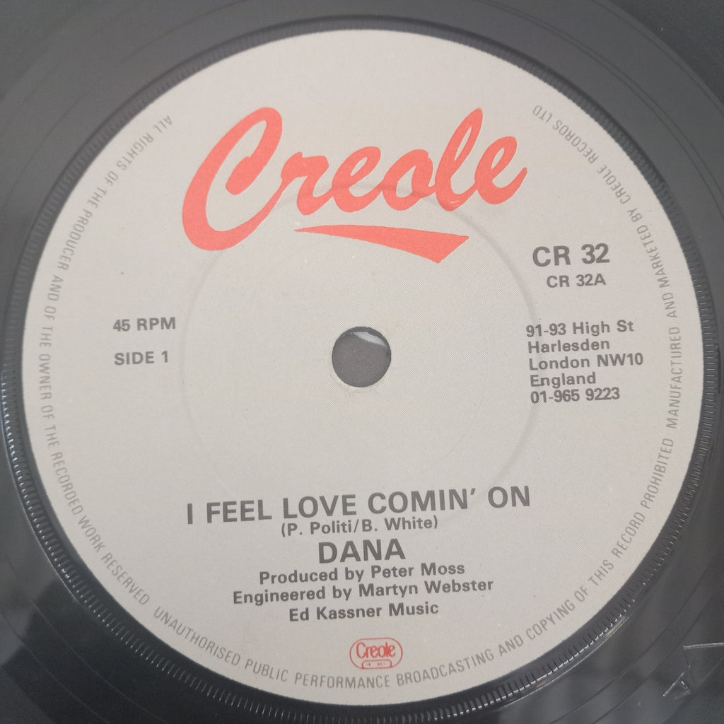Dana  - I feel love comin on (45-RPM)