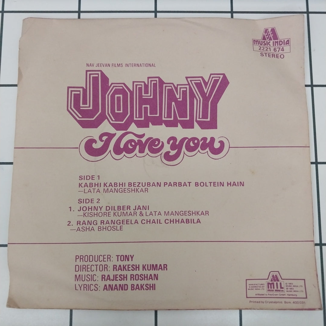 Rajesh  Roshan - Johny I Love You (45-RPM)