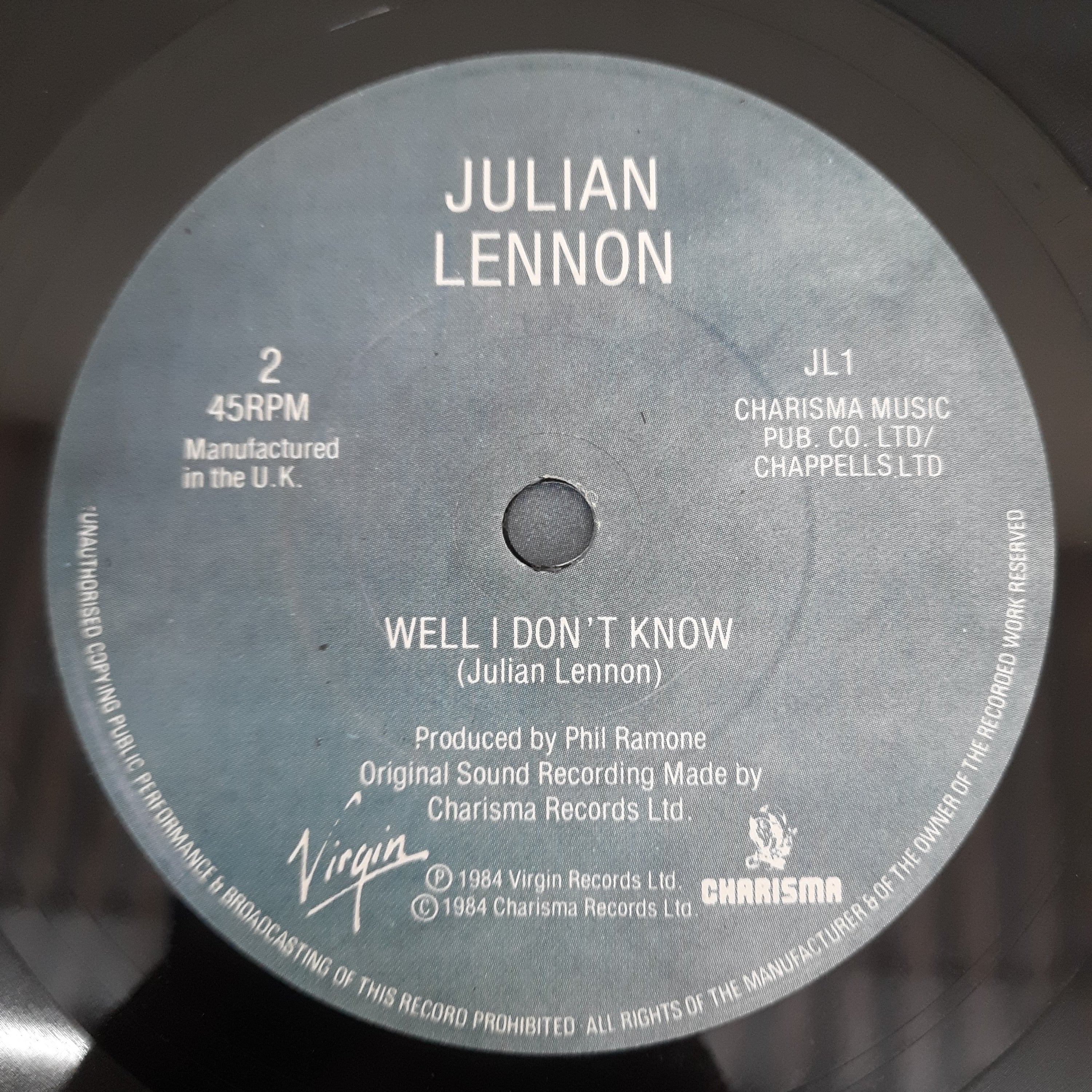 Julian Lennon - Too Late For Goodbyes (45-RPM)