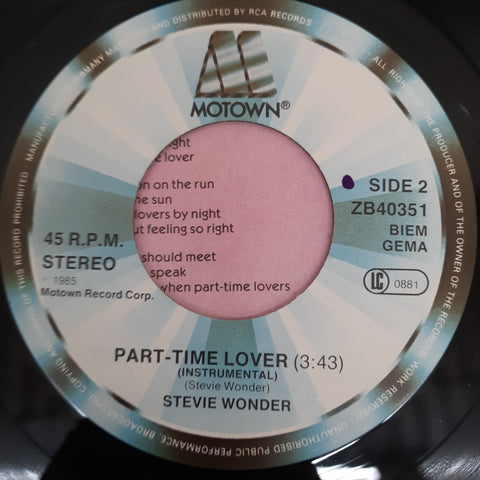 Stevie Wonder - Part-Time Lover (45-RPM)