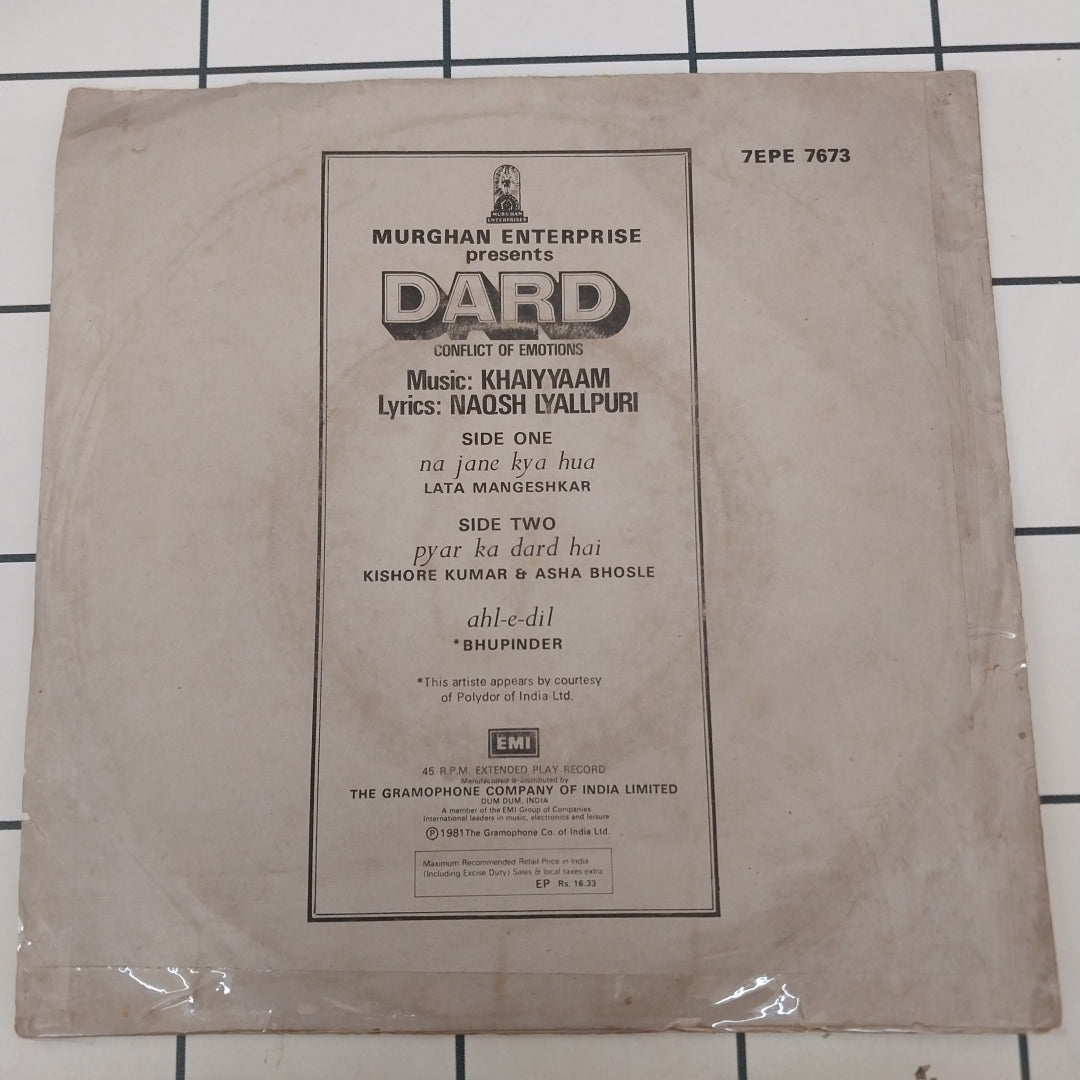 Khaiyyaam - Dard (45-RPM)