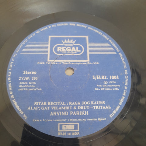 Arvind Parikh - Melodious Music On Sitar (Vinyl)