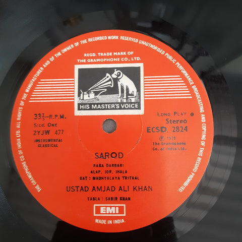 Amjad Ali Khan - Raga Darbari (Vinyl)