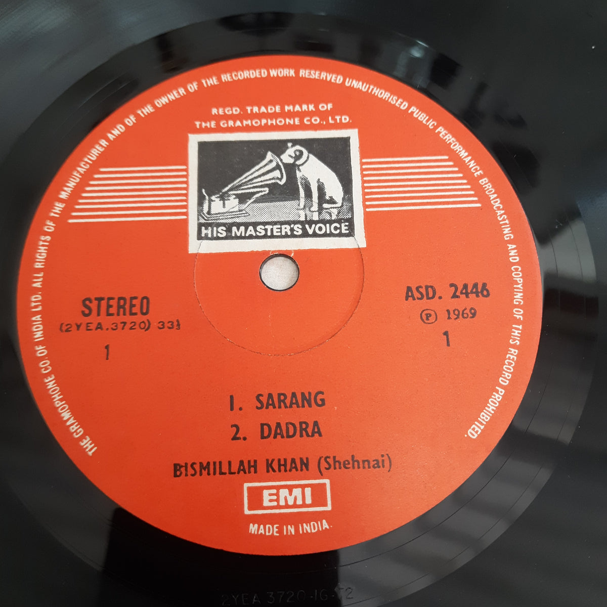 Bismillah Khan - Sarang / Dadra / Chandra Kauns / Kajaree (Vinyl)