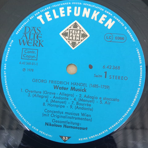 Georg Friedrich Händel - Water Musick (Vinyl)