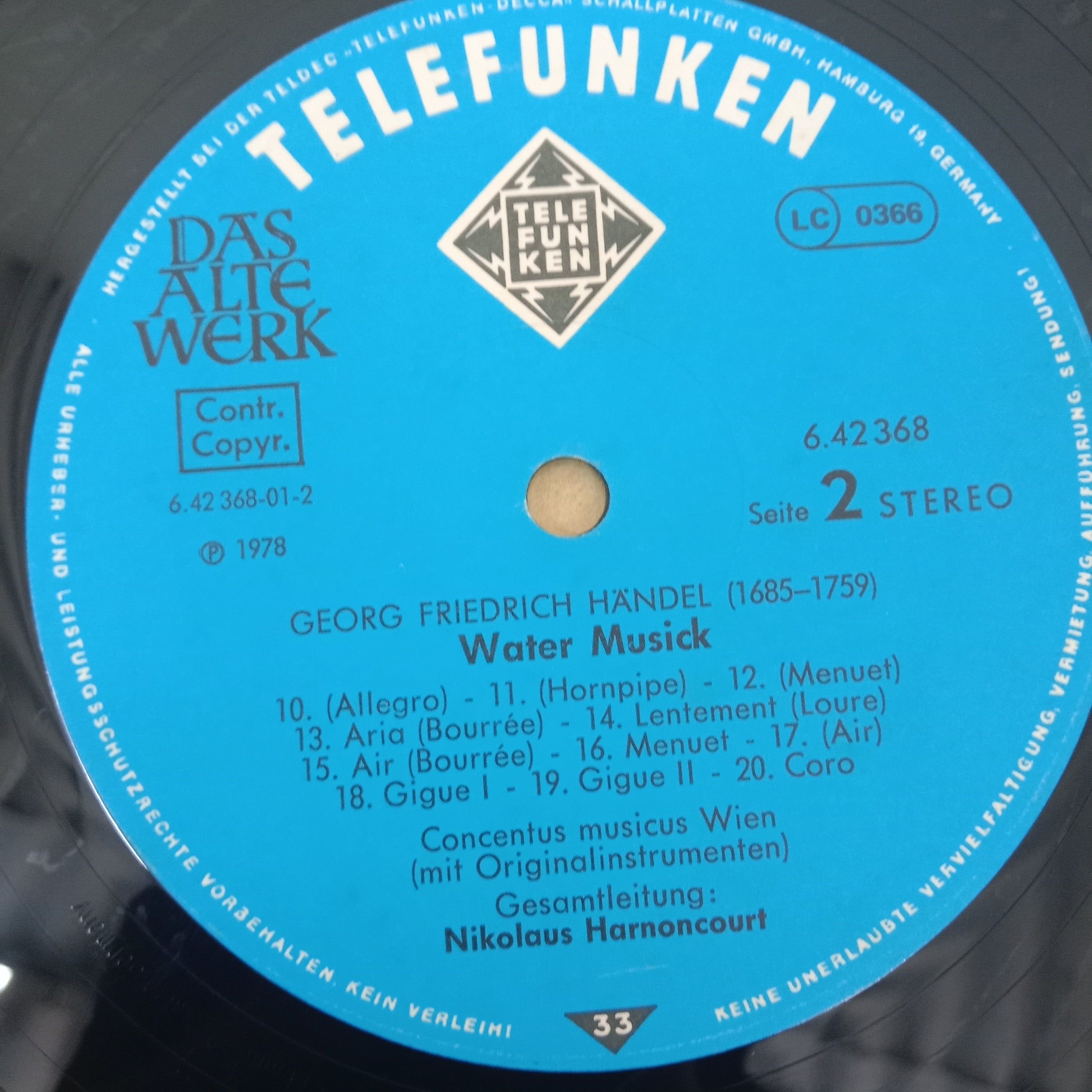 Georg Friedrich Händel - Water Musick (Vinyl)