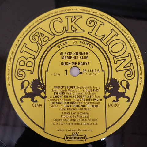 Alexis Korner, Memphis Slim - Rock Me Baby (Vinyl)