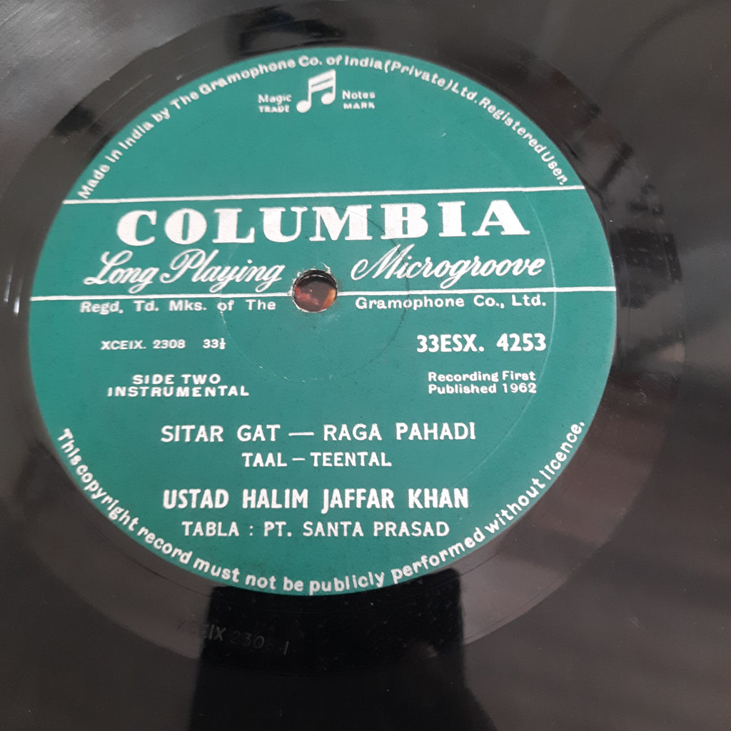 Abdul Halim Jaffer Khan - Raga Marwa - Raga Pahadi (Vinyl)