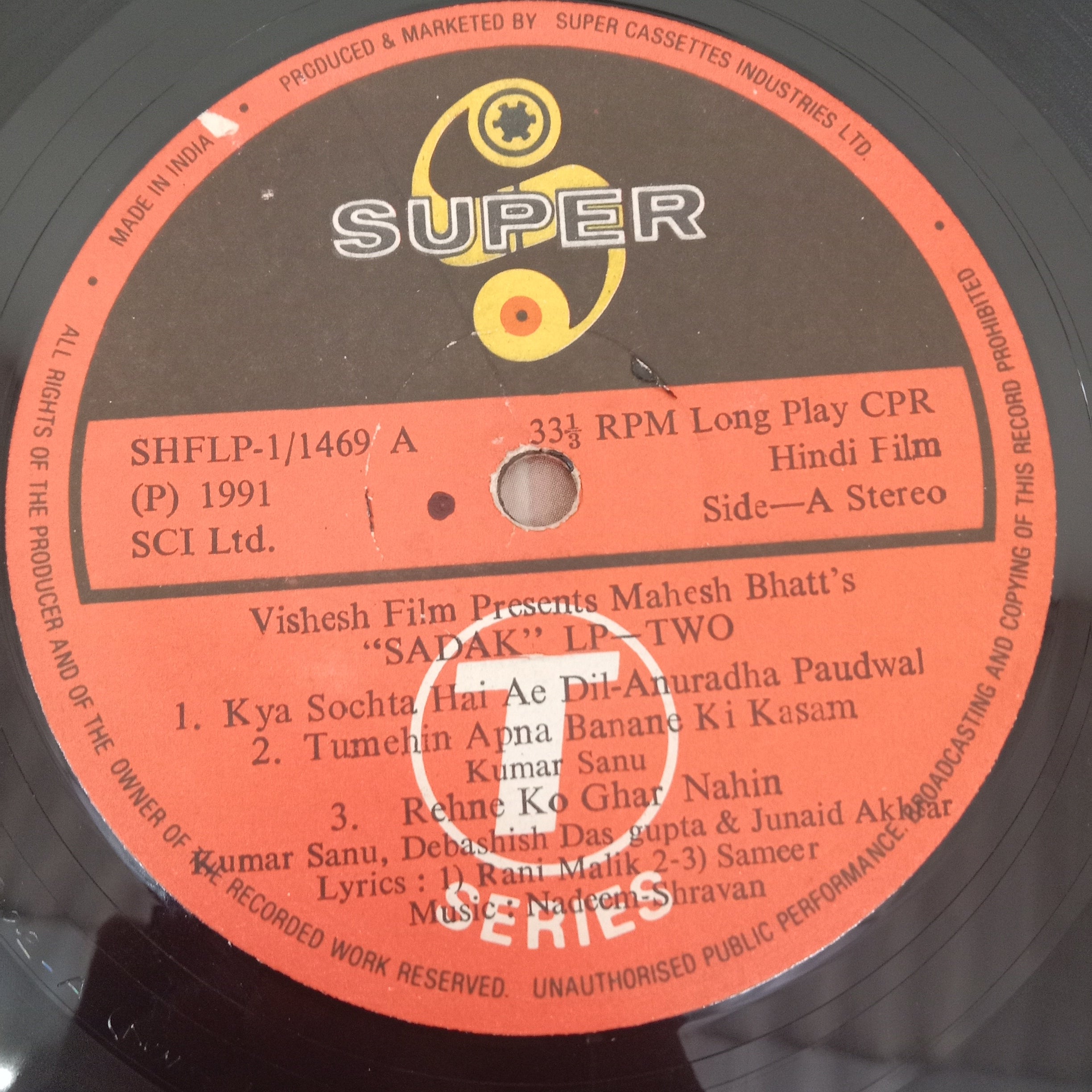 Nadeem Shravan, Sameer, Surendra Saathi & Rani Malik - Sadak (Vinyl) (2)