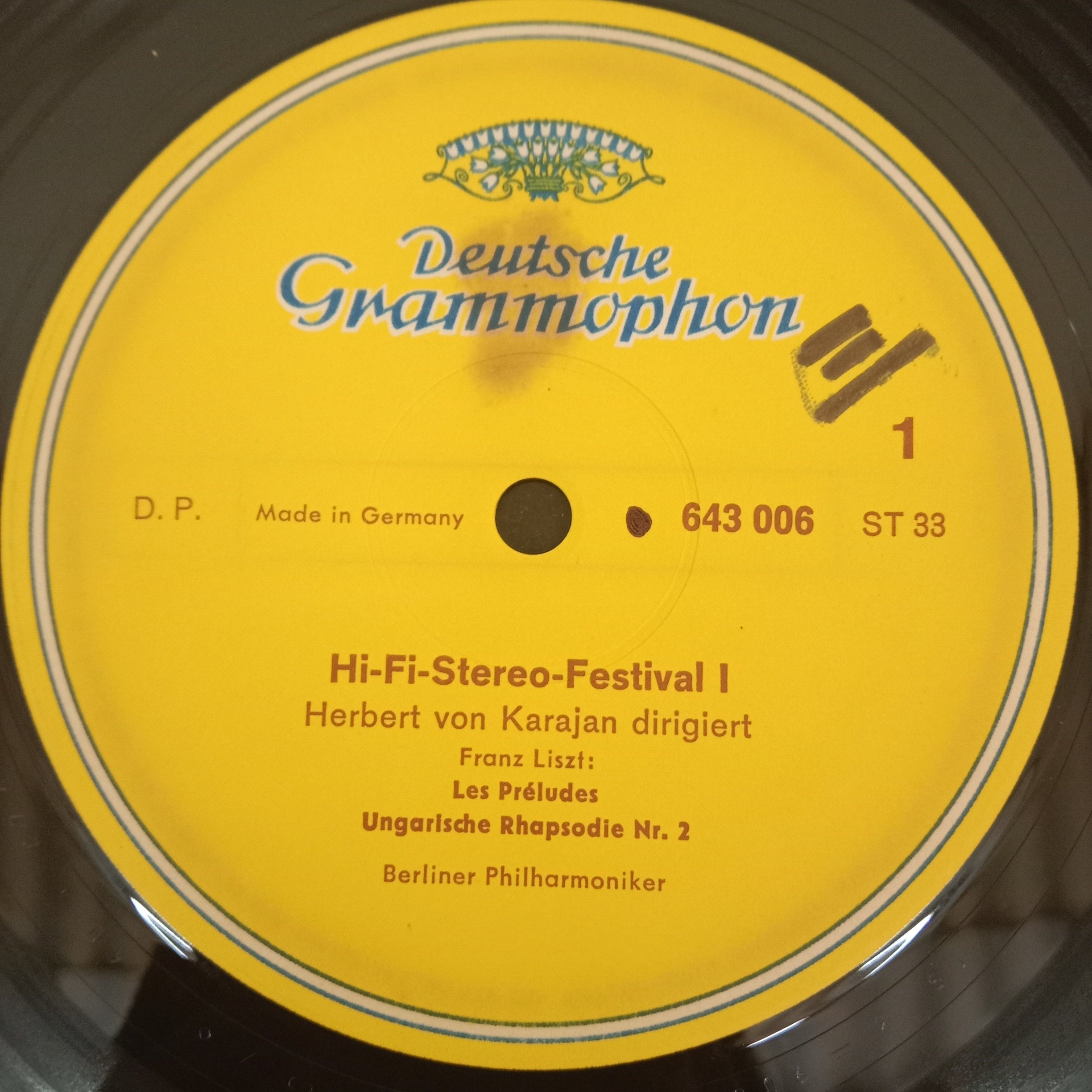 Berliner Philharmoniker, Herbert von Karajan – Franz Liszt, Pyotr Ilyich Tchaikovsky, Jean Sibelius - Hifi-Stereo-Festival 1 (Vinyl)