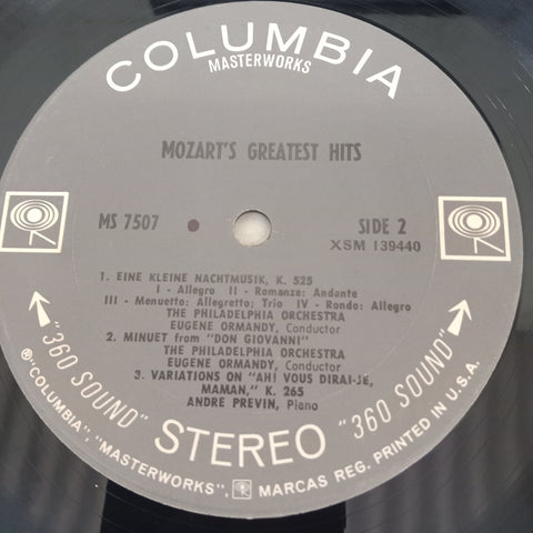 Wolfgang Amadeus Mozart - Mozart's Greatest Hits (Vinyl)