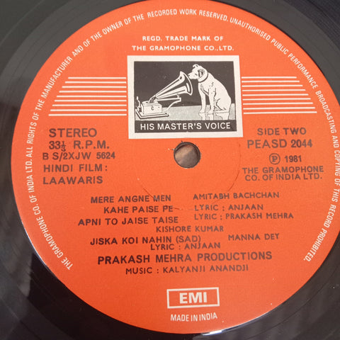 Kalyanji-Anandji, Prakash Mehra, Anjaan - Laawaris (Vinyl)