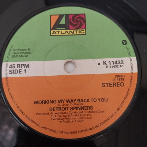 Spinners - Working My Way Back To You (45-RPM)