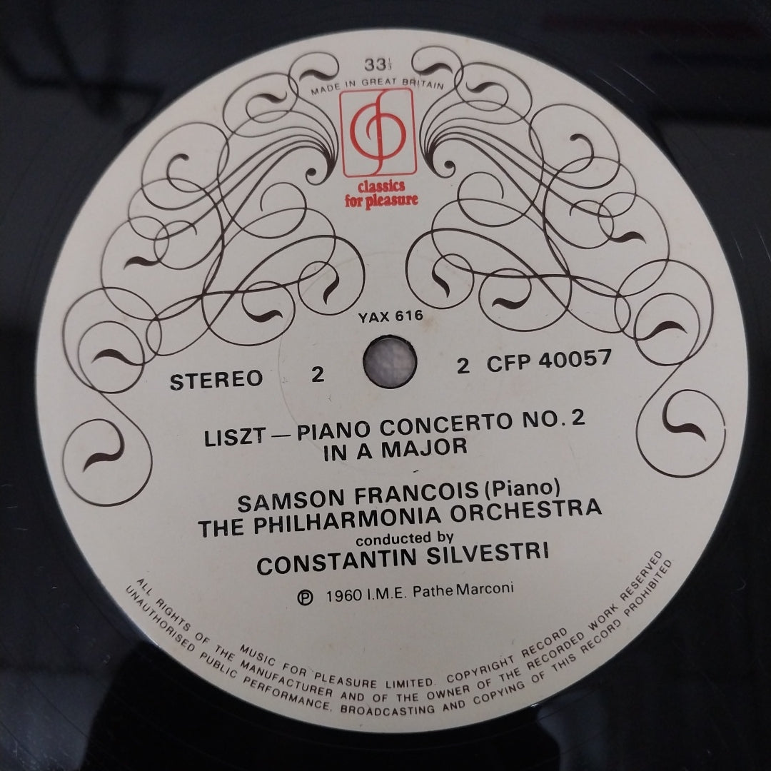 Franz Liszt - Samson François With The Philharmonia Orchestra, Constantin Silvestri - Piano Concerti (No. 1 In Eb Major & No. 2 In A Major) (Vinyl)