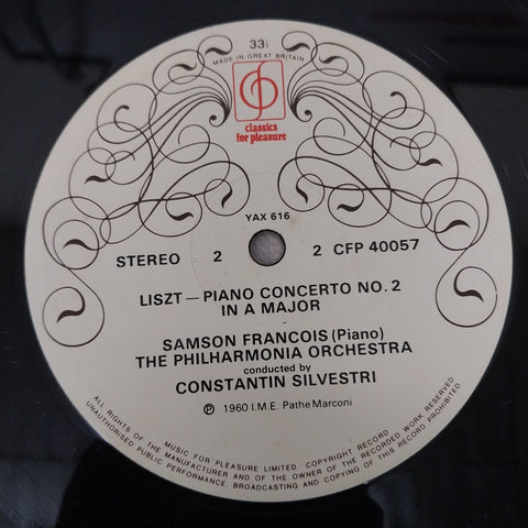 Franz Liszt - Samson François With The Philharmonia Orchestra, Constantin Silvestri - Piano Concerti (No. 1 In Eb Major & No. 2 In A Major) (Vinyl)