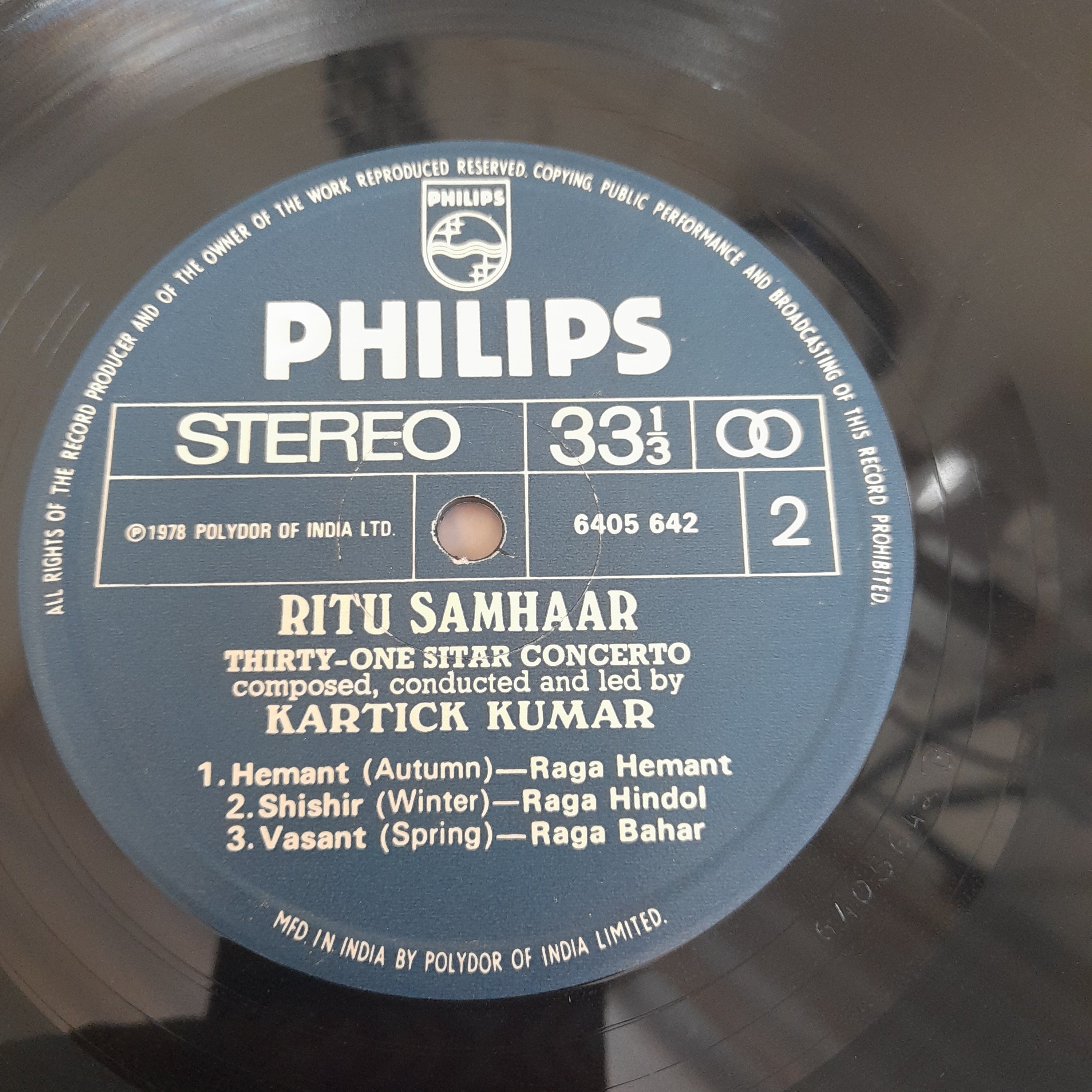 Kartick Kumar - Ritu Samhaar (Thirty-One Sitar Concerto) (Vinyl)