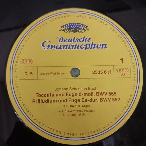 Johann Sebastian Bach, Karl Richter - Toccata Und Fuge - Festliche Orgelklänge (Vinyl)