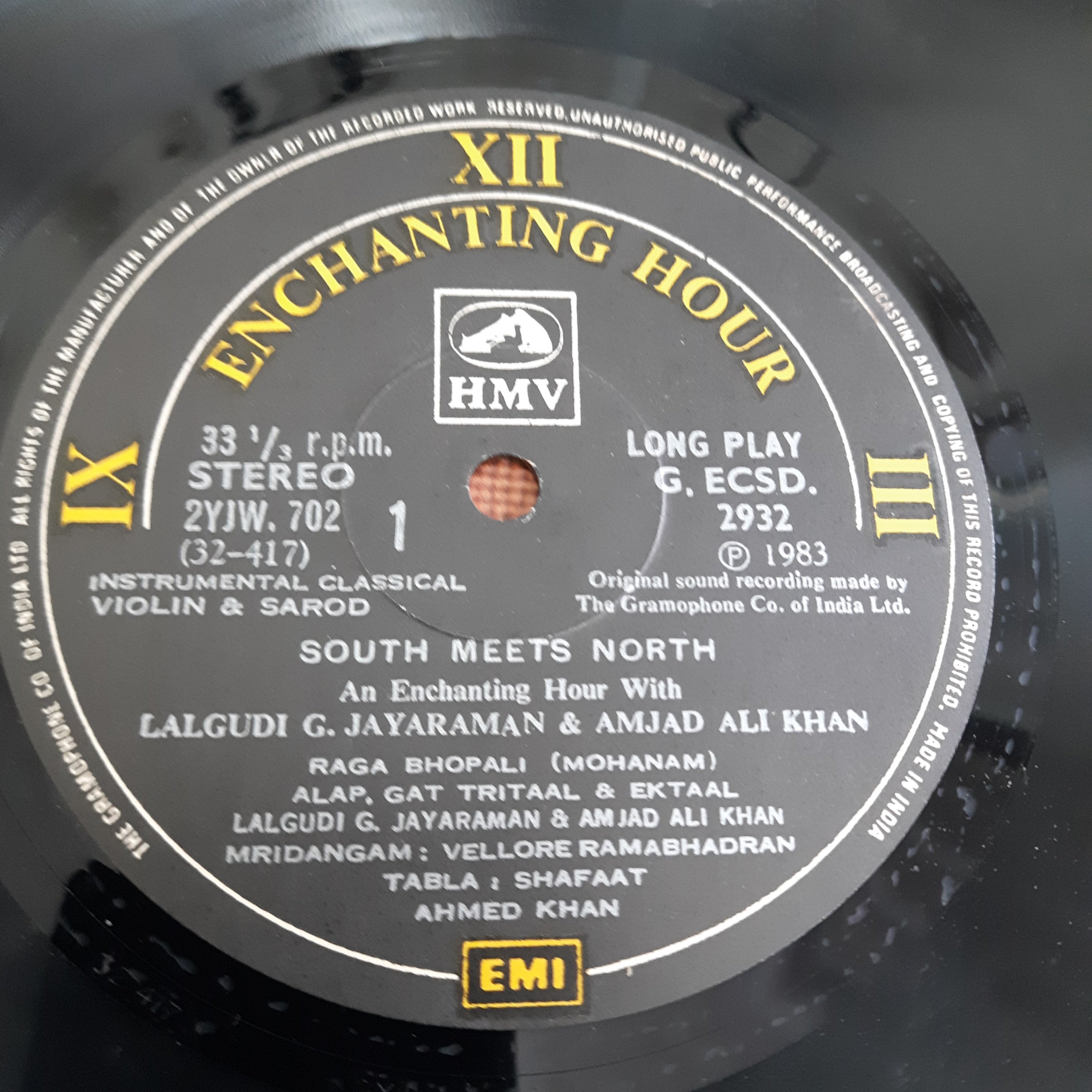 Lalgudi Jayaraman & Amjad Ali Khan - South Meets North (Vinyl)