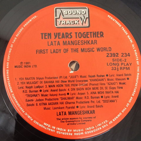 Lata Mangeshkar - Lata Mangeshkar ~ First Lady Of The Music World (Vinyl)