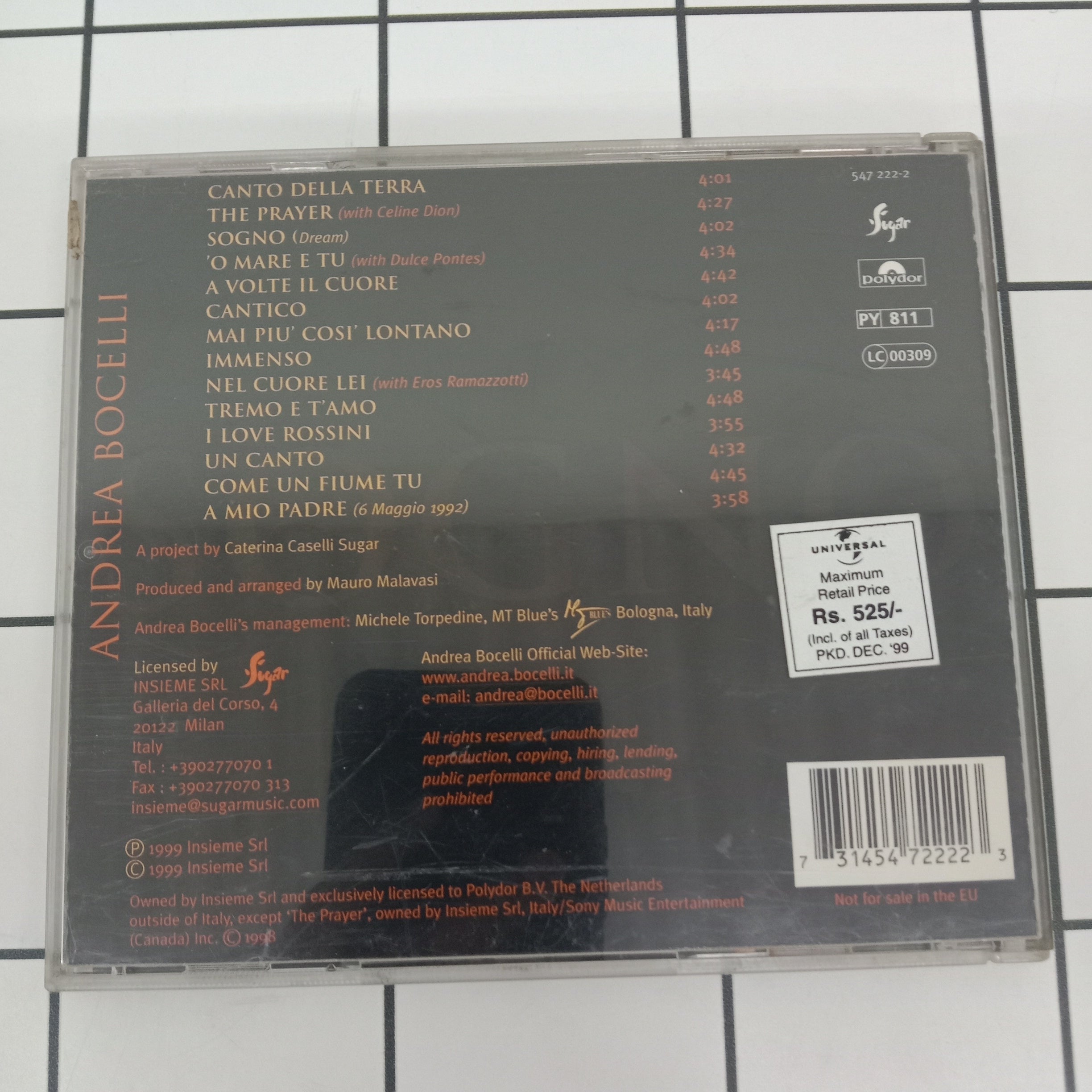 Andrea Bocelli  - Sogno (CD)