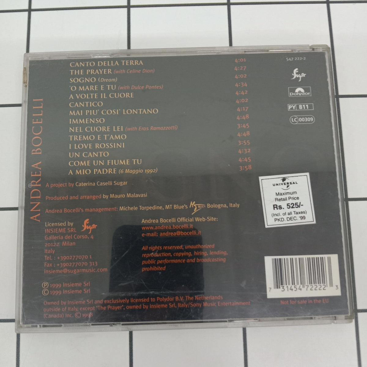 Andrea Bocelli  - Sogno (CD)