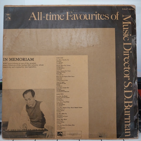 S. D. Burman - All-Time Favorites Of Music Director S.D. Burman (In Memoriam) (Vinyl)