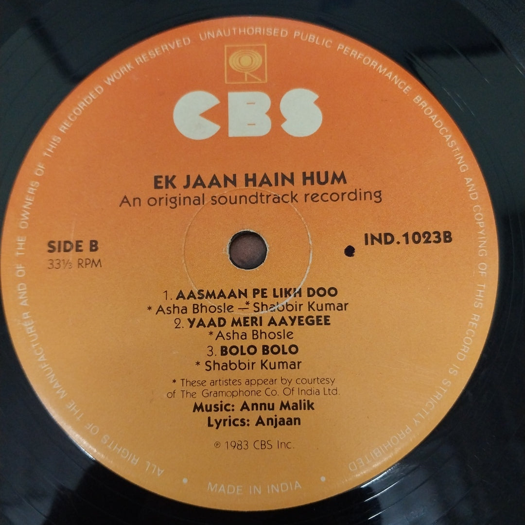 Anu Malik, Anjaan - Ek Jaan Hain Hum (Vinyl)