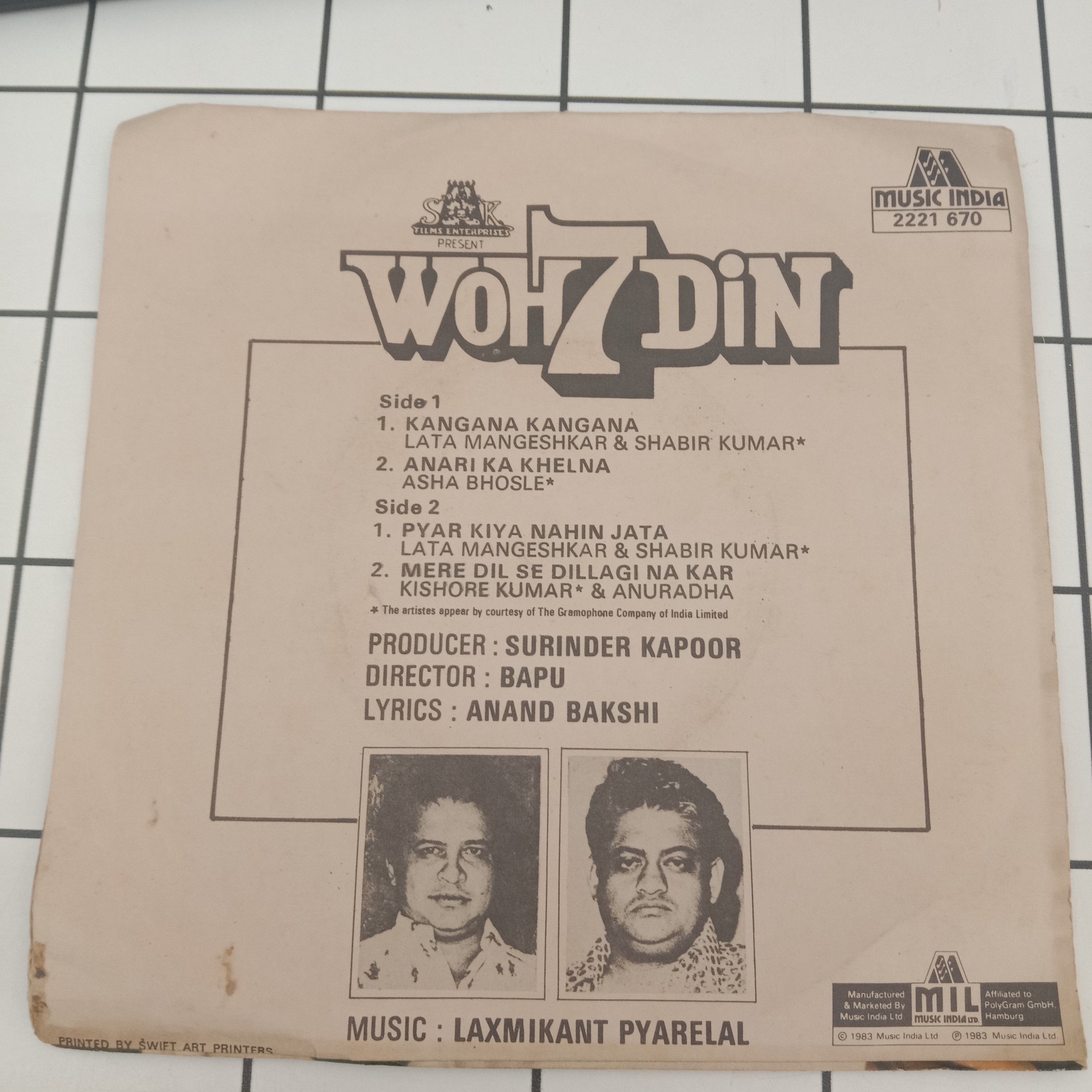 Laxmikant Pyarelal - Woh 7 Din (45-RPM)