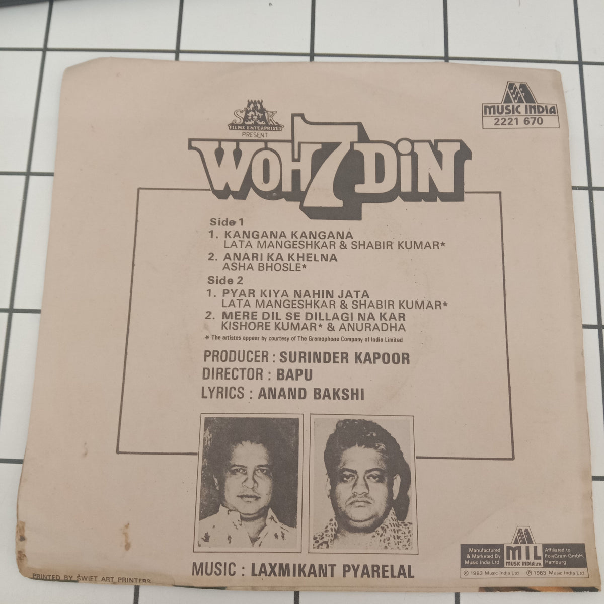 Laxmikant Pyarelal - Woh 7 Din (45-RPM)