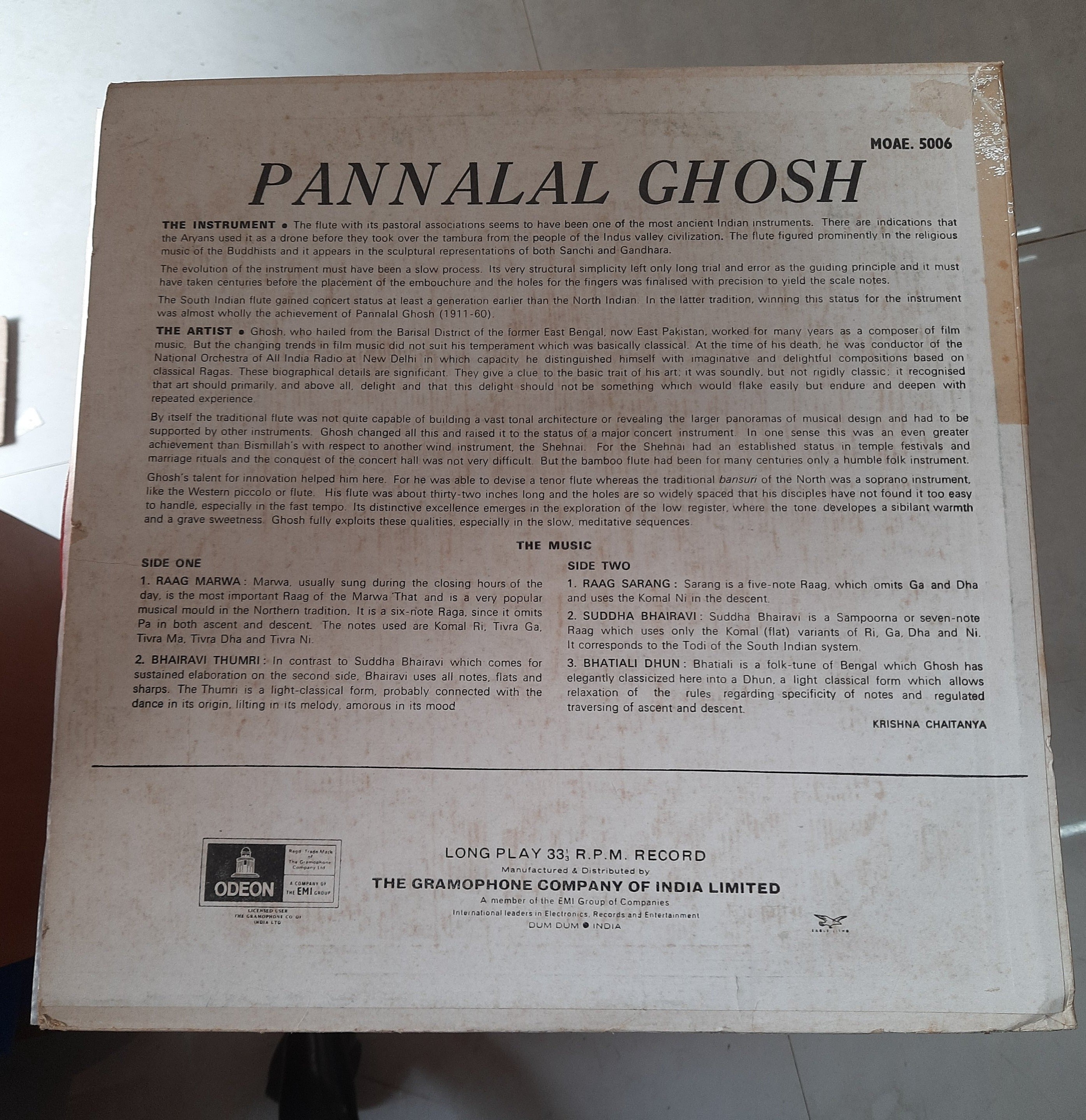 Pannalal Ghosh - The Magic Flute Of Pannanal Ghosh (Vinyl)