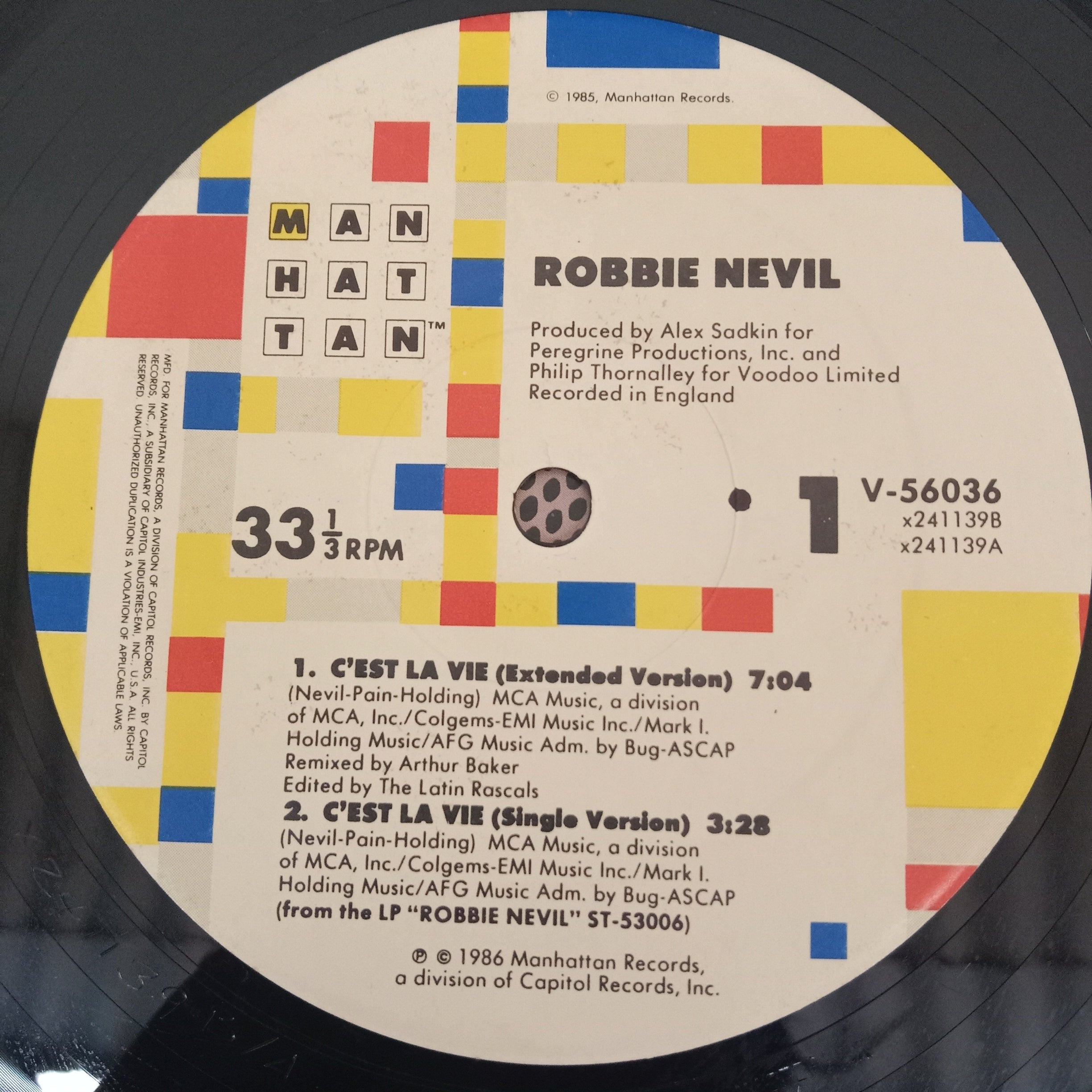 Robbie Nevil - C'est La Vie (Vinyl)