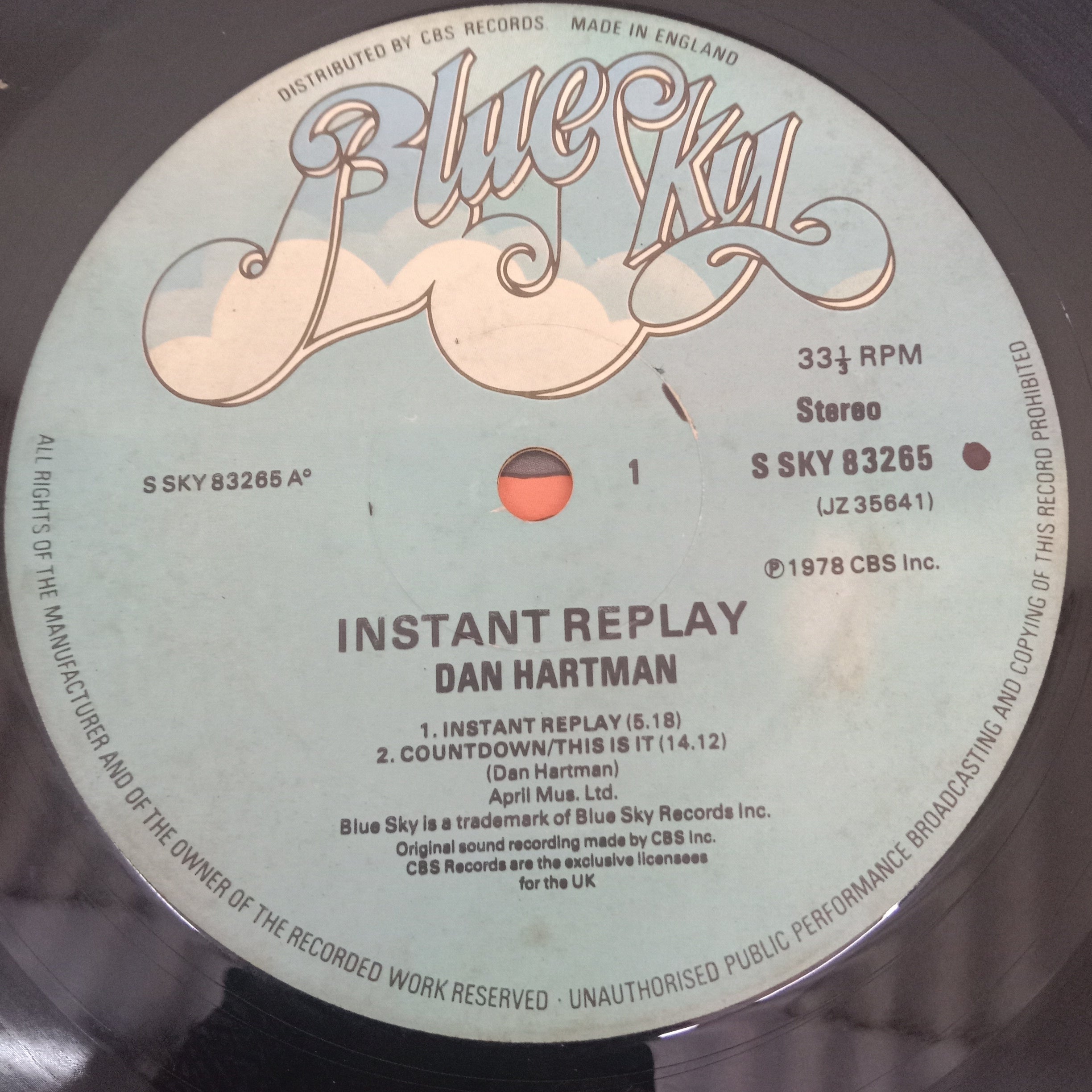 Dan Hartman - Instant Replay (Vinyl)