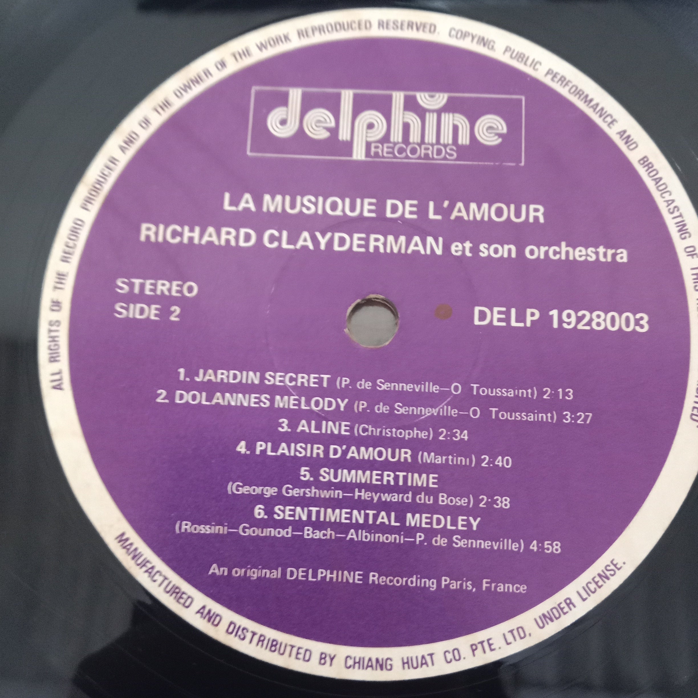 Richard Clayderman - La Musique De Lamour (Vinyl)