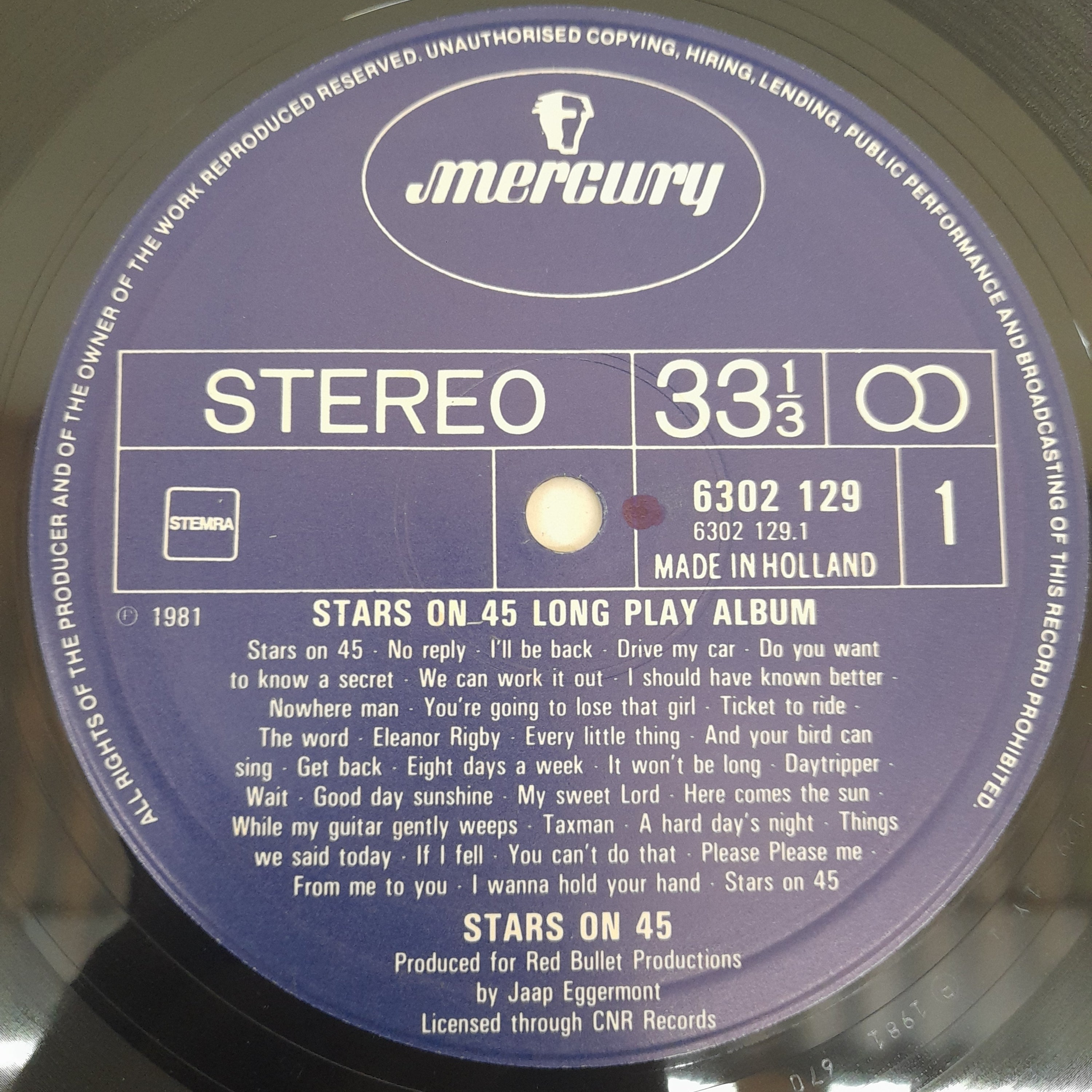 Stars On 45 - Long Play Album (Vinyl)