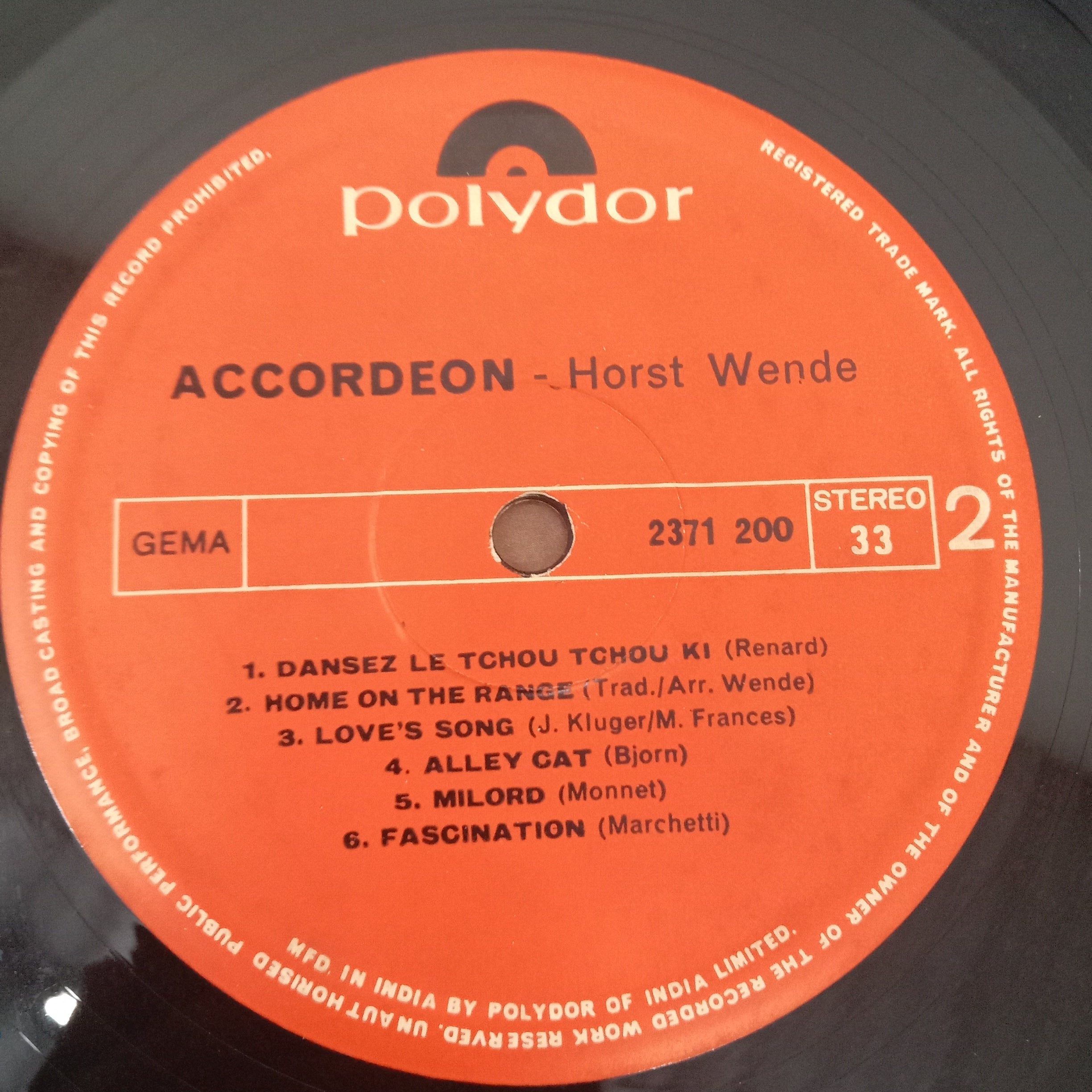 Horst Wende - Accordéon (Vinyl)