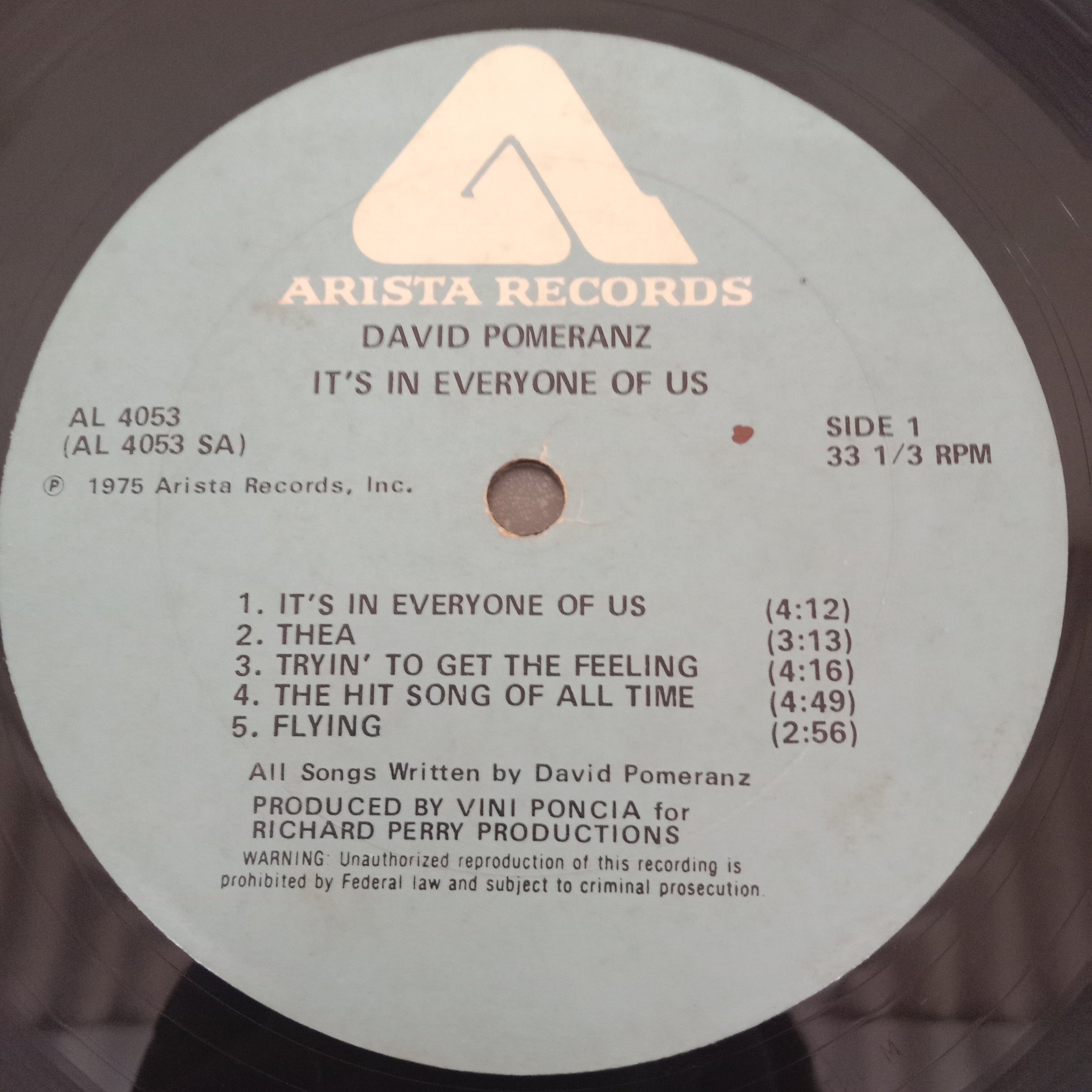 David Pomeranz - It's In Everyone Of Us (Vinyl)