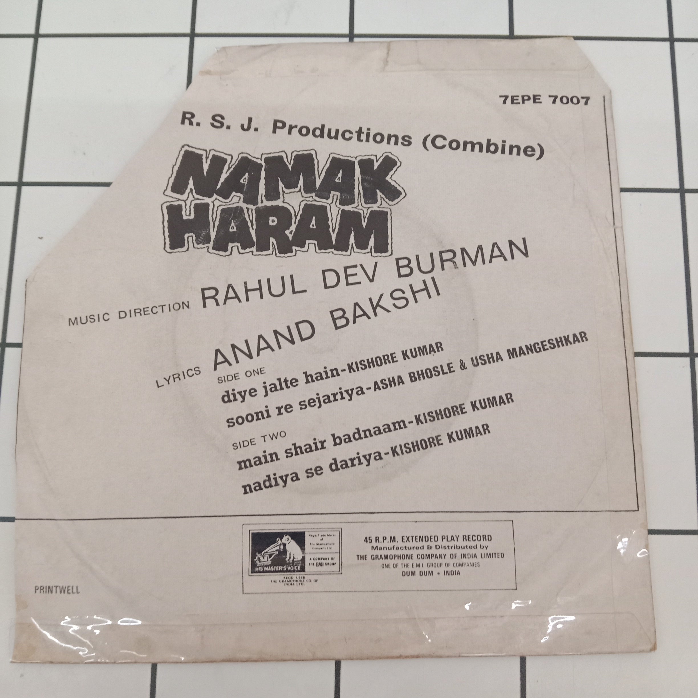 R.D.Burman - Namak Haraam (45-RPM)