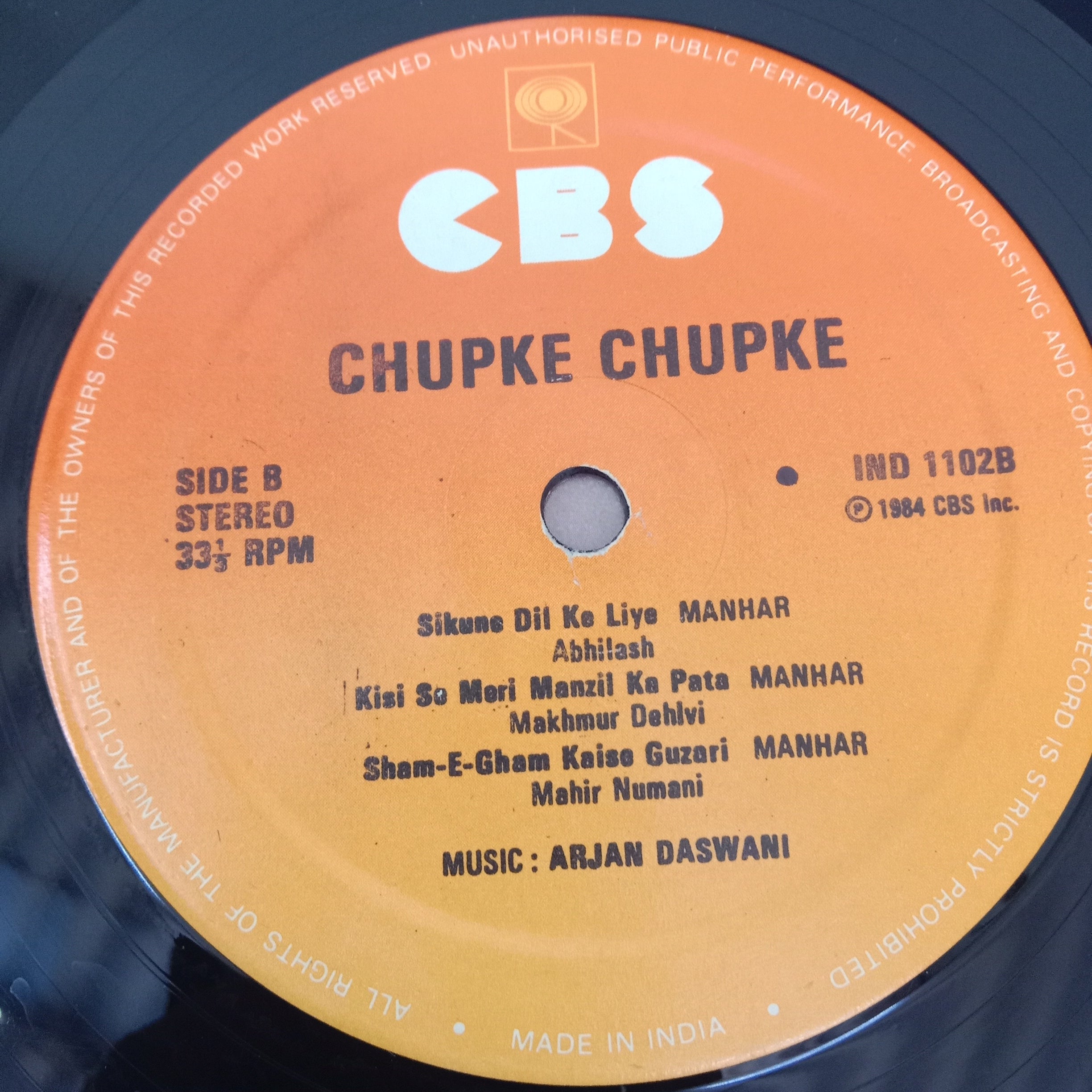 Arjan Daswani - Chupke Chupke (Vinyl)