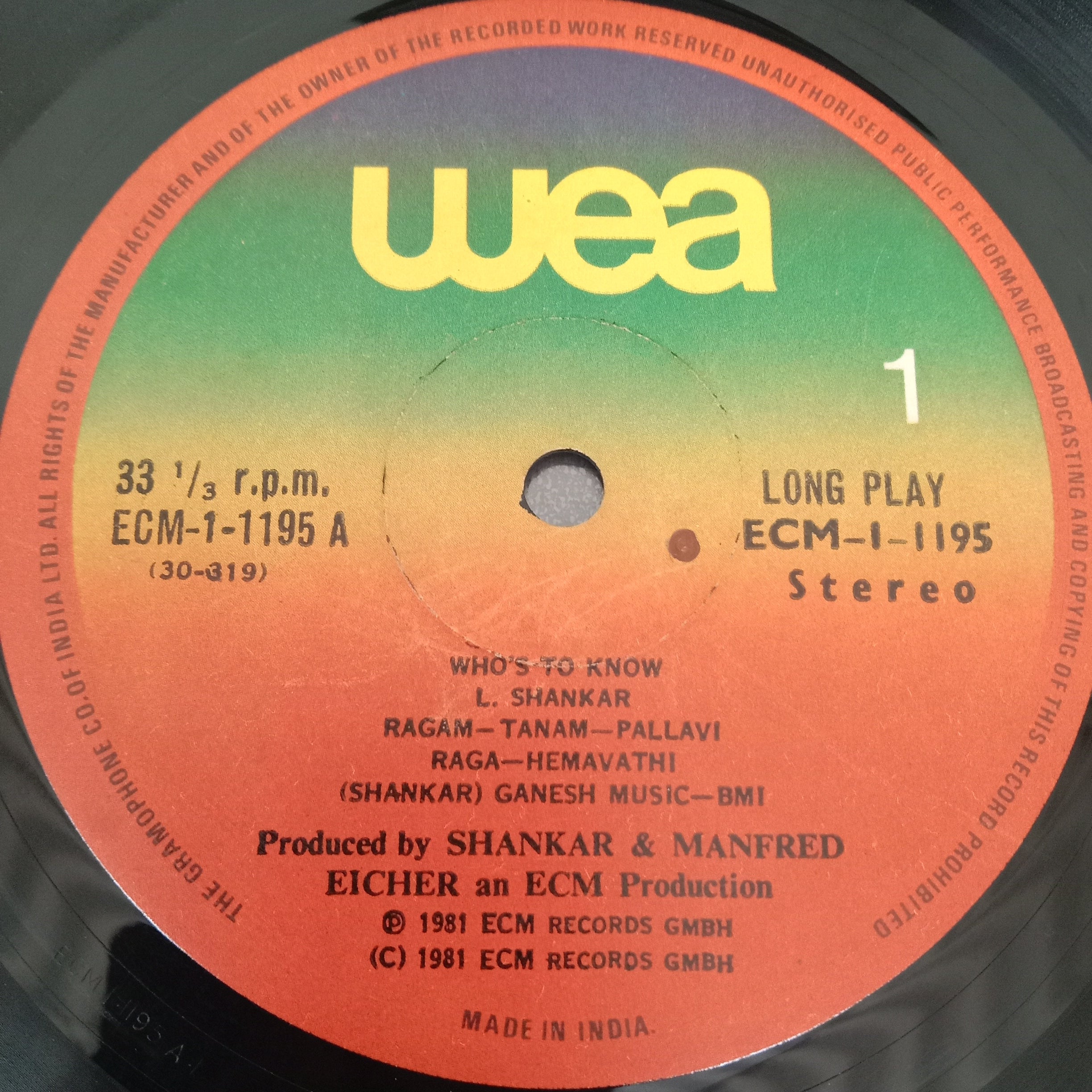 Shankar - Who's To Know (Vinyl)