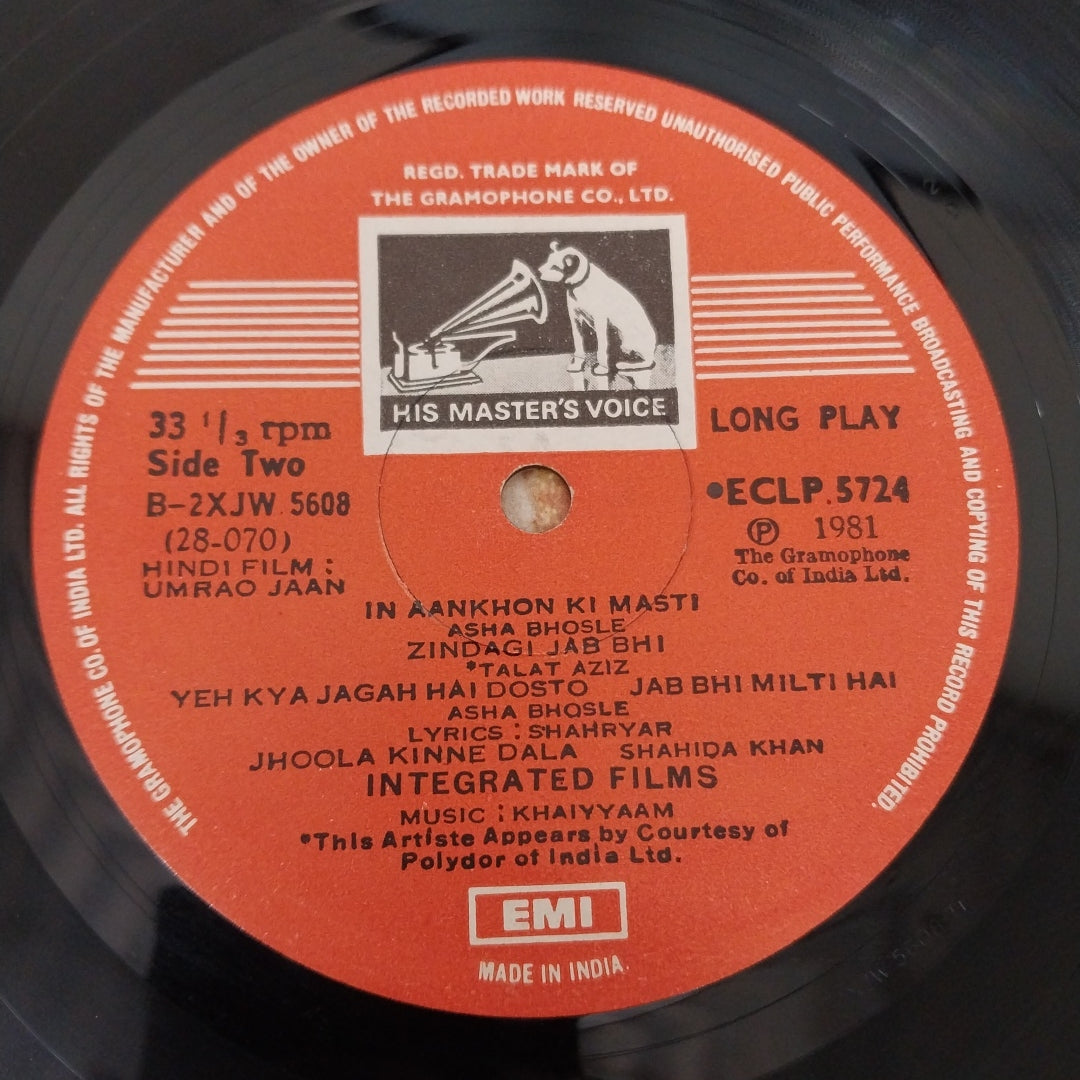 Khayyam, Dr. Akhlaq Mohammed Khan - Umrao Jaan (Vinyl)