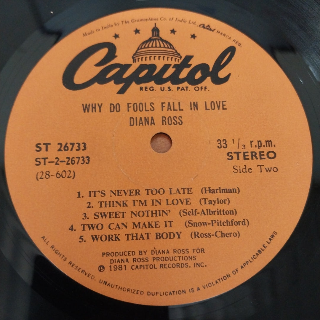 Diana Ross - Why Do Fools Fall In Love (Vinyl)