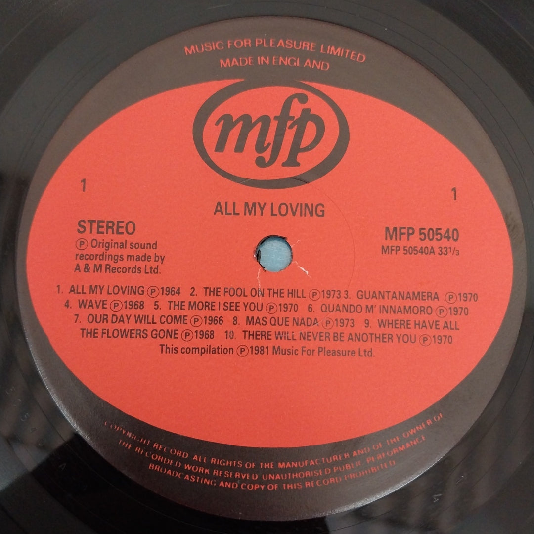 Various - All My Loving (20 Easy Listening Songs Of Love) (Vinyl)