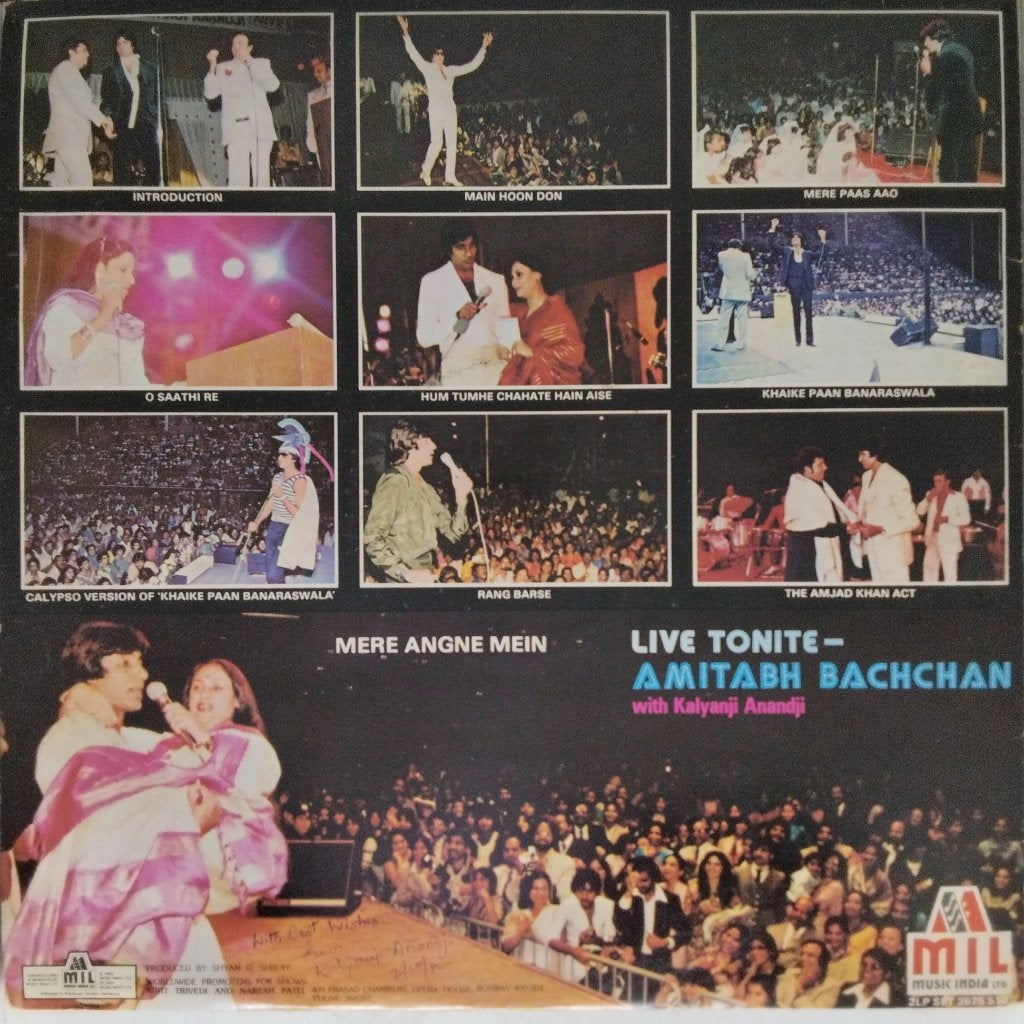 Kalyanji Anandji - Live Tonite - Amitabh Bachchan (Vinyl) (2)