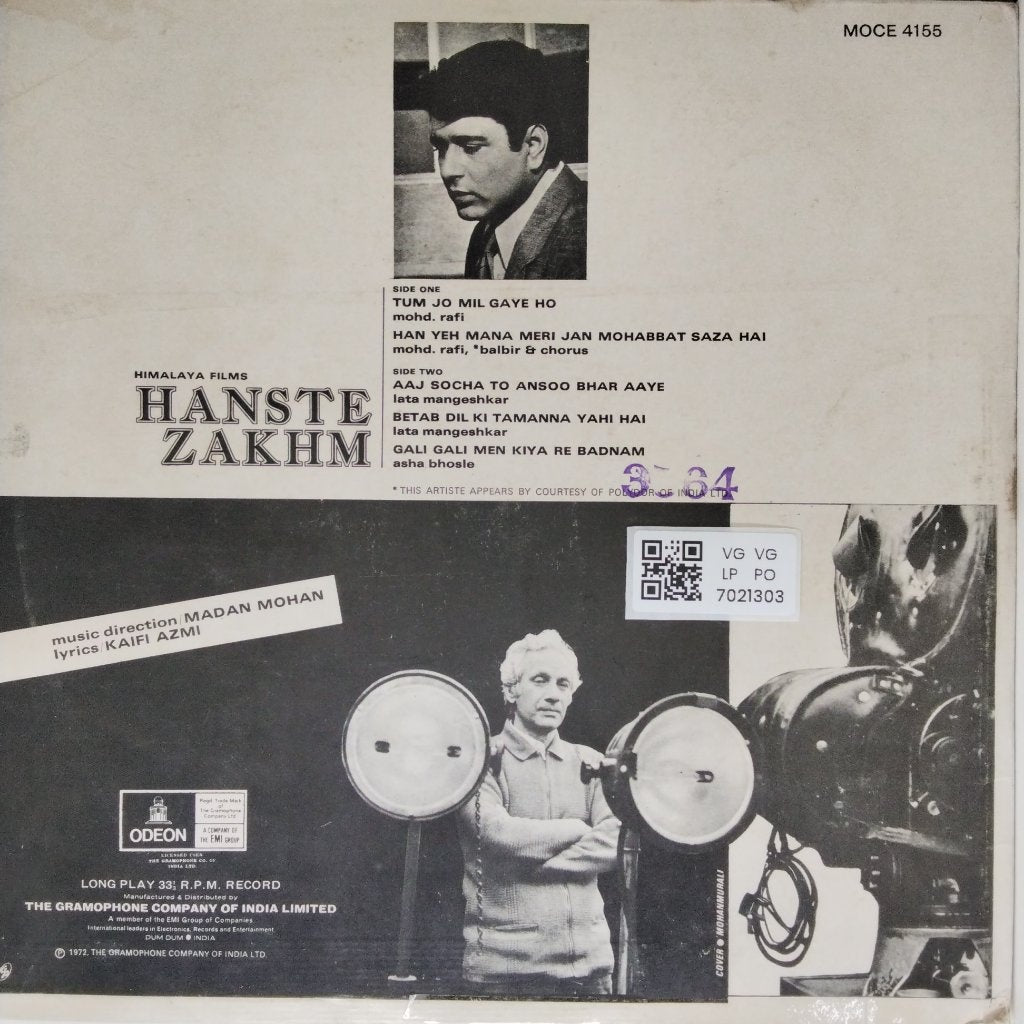 Madan Mohan - Hanste Zakhm (Vinyl)