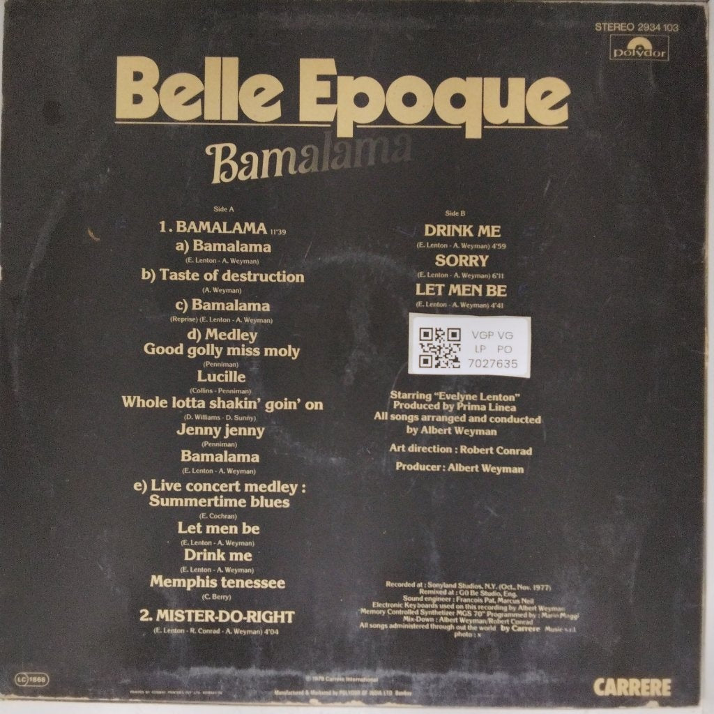 Belle Epoque - Bamalama (Vinyl)