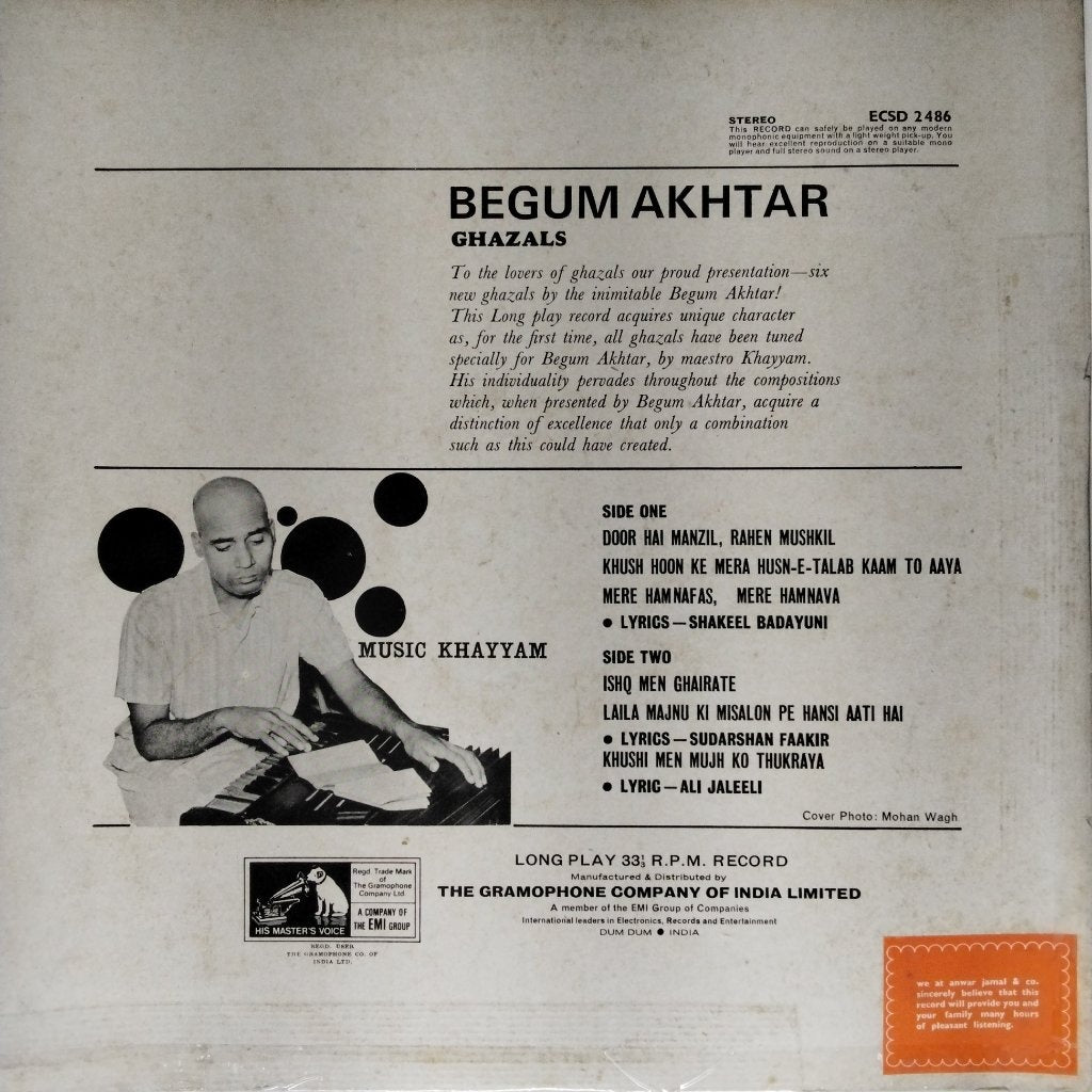 Begum Akhtar - Ghazals (Vinyl)