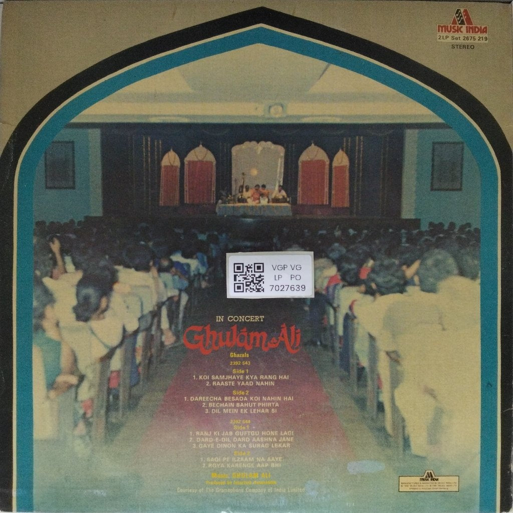 Ghulam Ali - In Concert: Ghulam Ali Ghazals (Vinyl) (2)